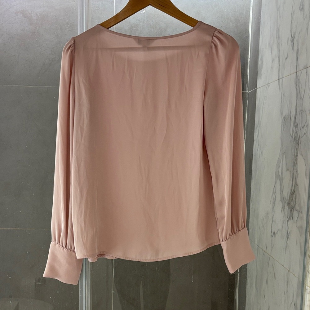 Express Blush Button-Cuff Blouse - Picture 5 of 5